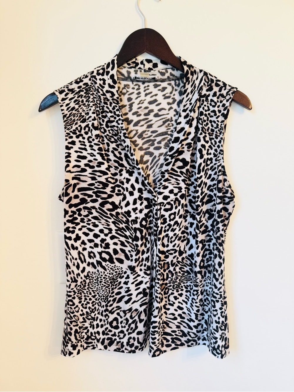 Calvin Klein Women’s Sleeveless Leopard Print Top